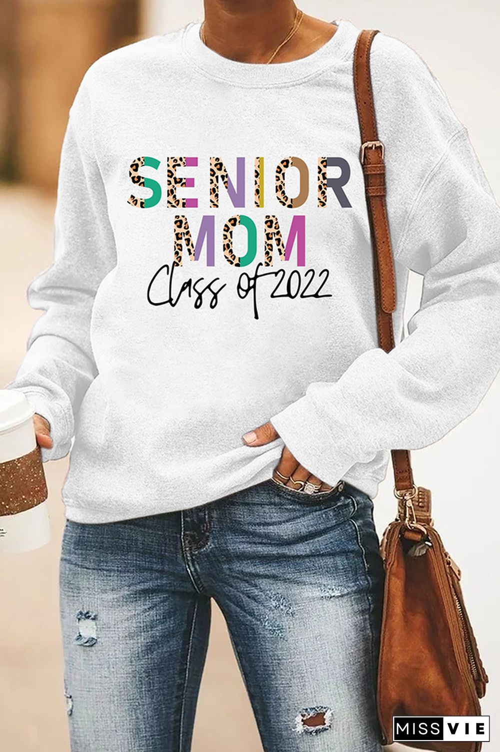 Senior Mom Class of 2022 Pullover Sweatshirt Women Wholesale