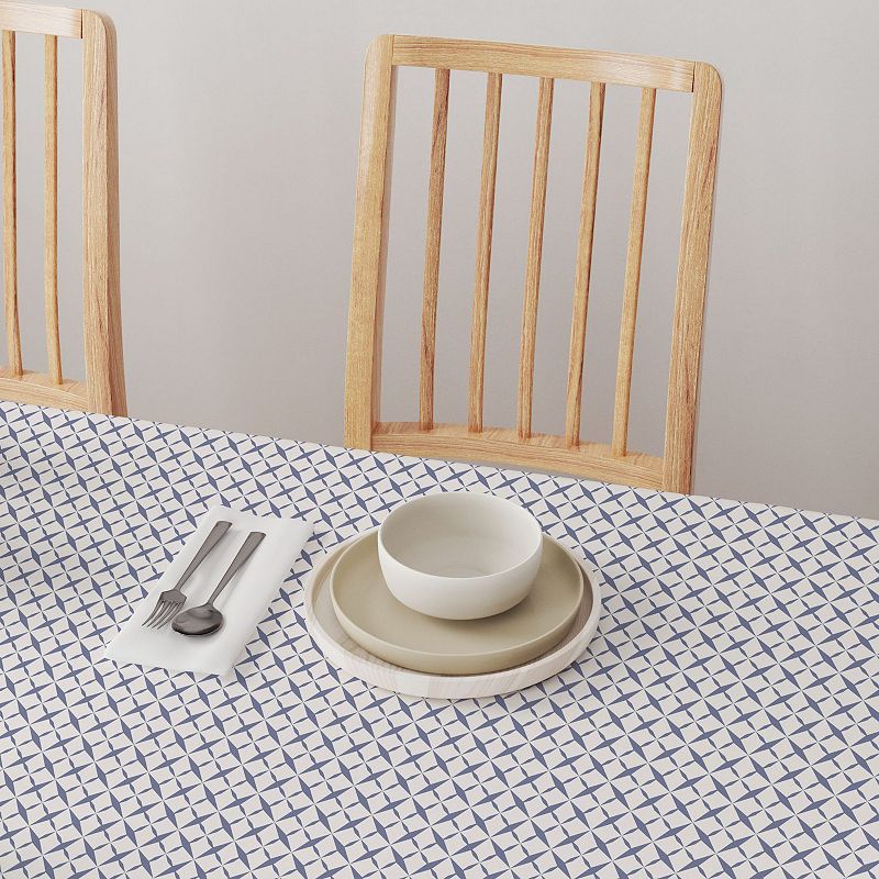 Square Tablecloth， 100% Cotton， 60x60， Criss Cross Pattern