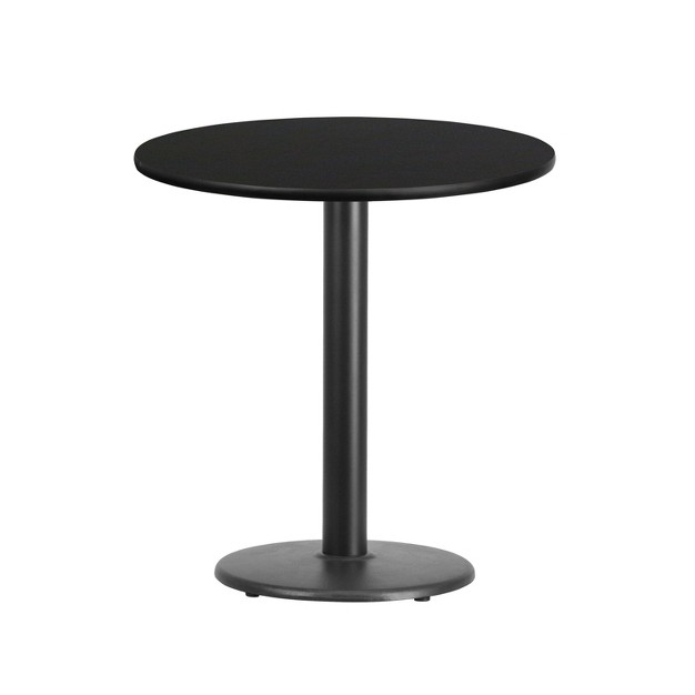 Flash Furniture 24 x27 x27 Round Laminate Table Top With 18 x27 x27 Round Table Height Base