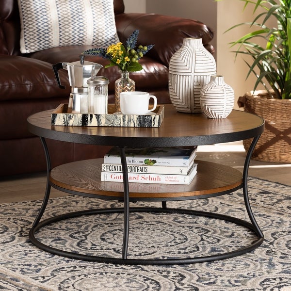 Albany Vintage Rustic Industrial 1-Shelf Coffee Table