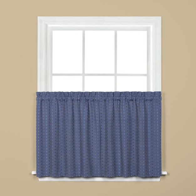 Hopscotch Collection Window Tiers amp Valance In Denim Blue By Saturday Knight Ltd