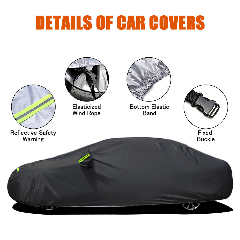 ametoys Car Cover Full Covers with Reflective Strip Sunscreen Protection DustproofandWaterproof Cover Scratch-Resistant for 4X4SUV Business Car