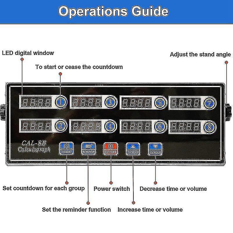 8 Chls Digital Kit R， Less Steel Calculagraph R With Alarm ， C