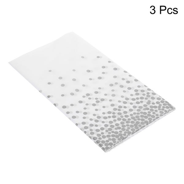 3Pcs White Disposable Plastic Tablecloth 54