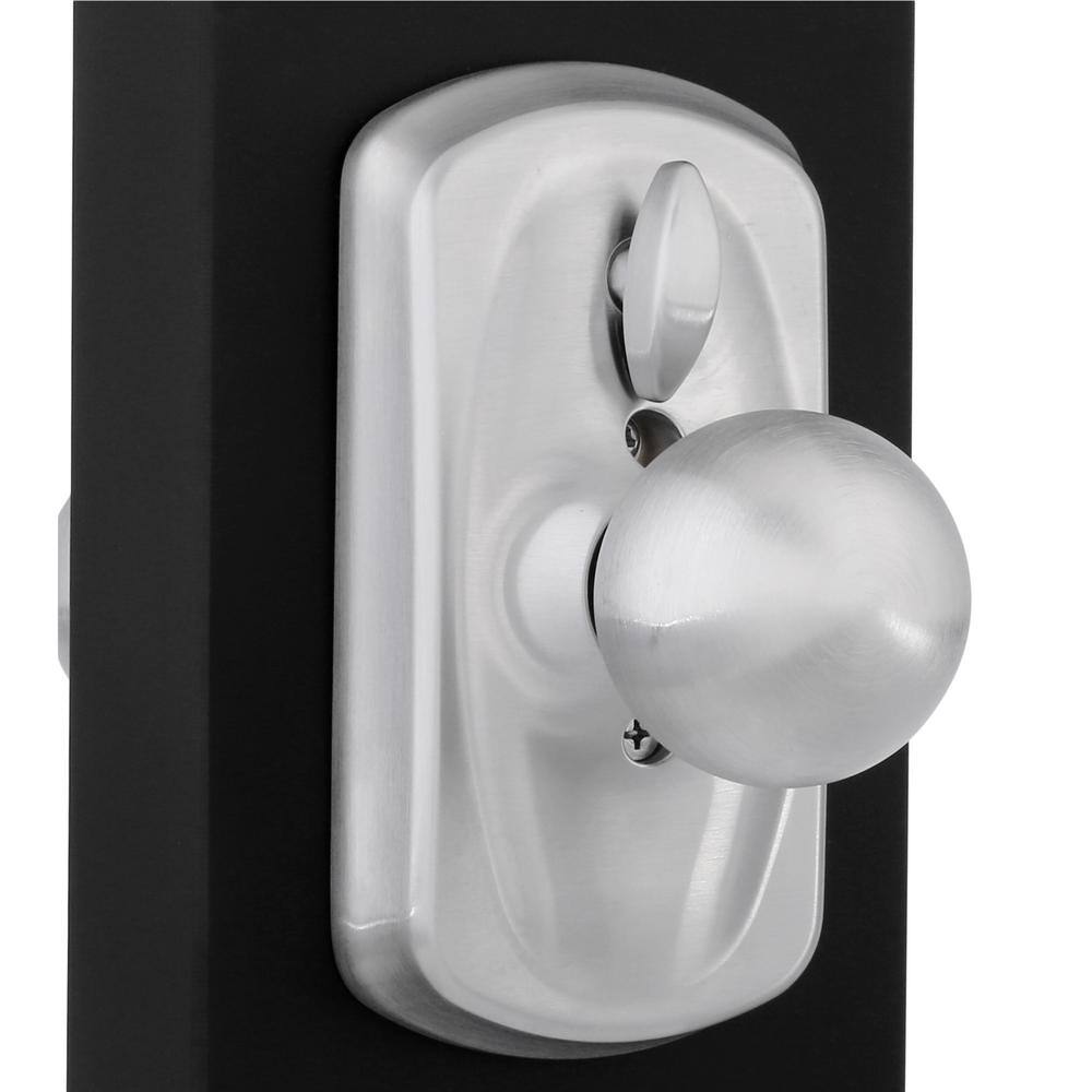 Schlage Plymouth Satin Chrome Electronic Keypad Door Lock with Orbit Knob and Flex Lock FE595CS V PLY 626 ORB