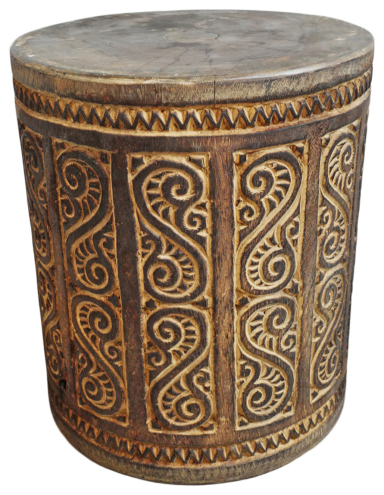 Java Burnt Walnut Side Table Stand   Traditional   Side Tables And End Tables   by Design Mix Furniture  Houzz