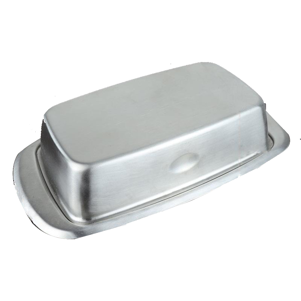 Stainless Dish With Lid Tray Holder Serving Storage