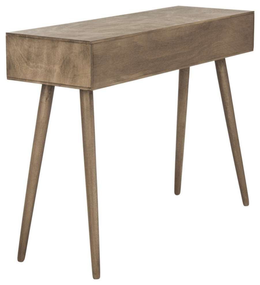 Lucia 3 Drawer Console Table  Chocolate   Midcentury   Console Tables   by Rustic Home Furniture Deco  Houzz