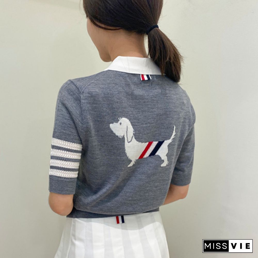 Y2K Clothes Tops Graphic Knit T Shirts Women Cothing Summer Clothes For Womens Kawaii Harajuku Korea Fashion Short Sleeves