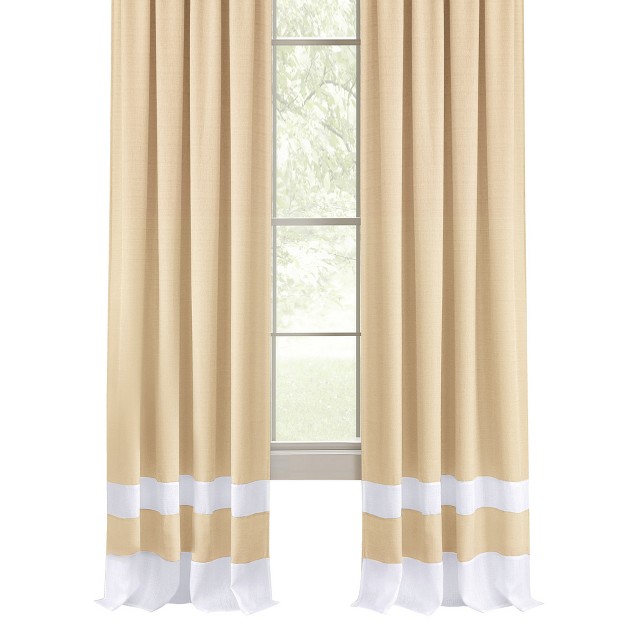 Collections Etc Darcy Two tone Rod Pocket Window Curtain Panel