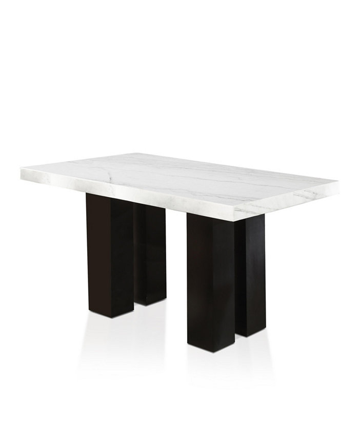 Furniture Camila 70 Rectangle Marble Counter Height Table