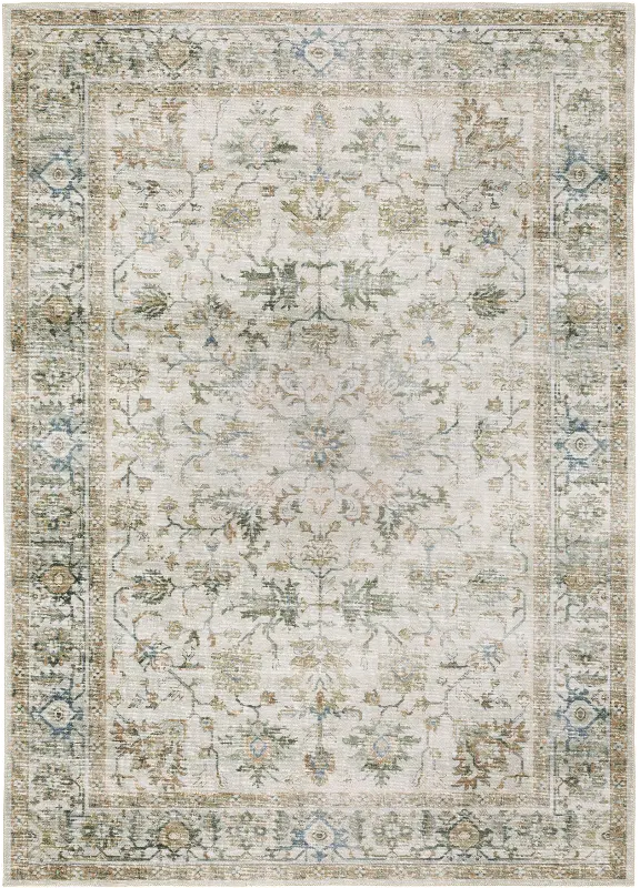 Charleston 2 x 3 Ivory Washable Area Rug