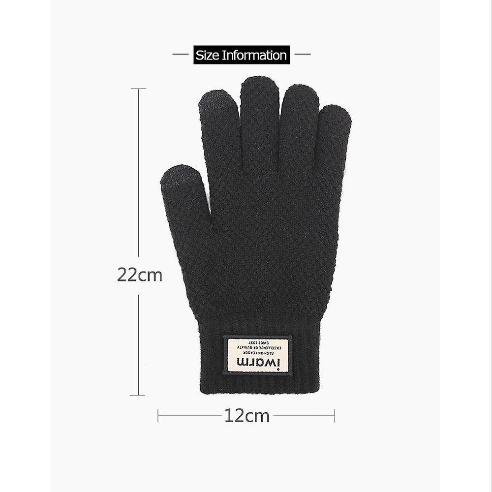 Women And Men Knitted Touchscreen Winter Gloves