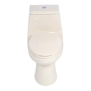 Glacier Bay 1-Piece 1.1 GPF1.6 GPF High Efficiency Dual Flush Elongated All-in-One Toilet in Bone N2420-BNE