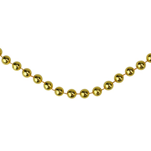 Northlight 33ft X 10mm Shiny Gold Round Beaded Christmas Garland