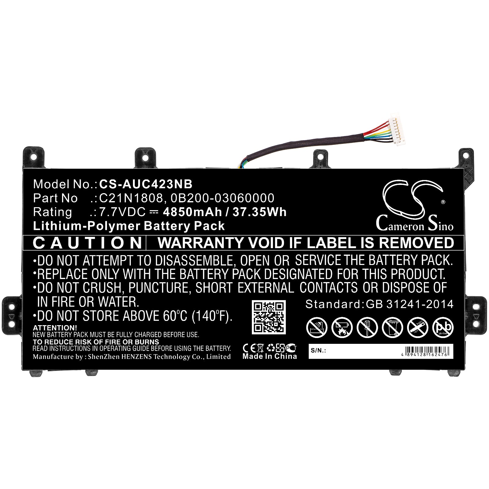 Asus C423 C423NA C423NA0031AN4200 C423NA1A C423N Replacement Battery BatteryClerkcom Laptop and Notebook