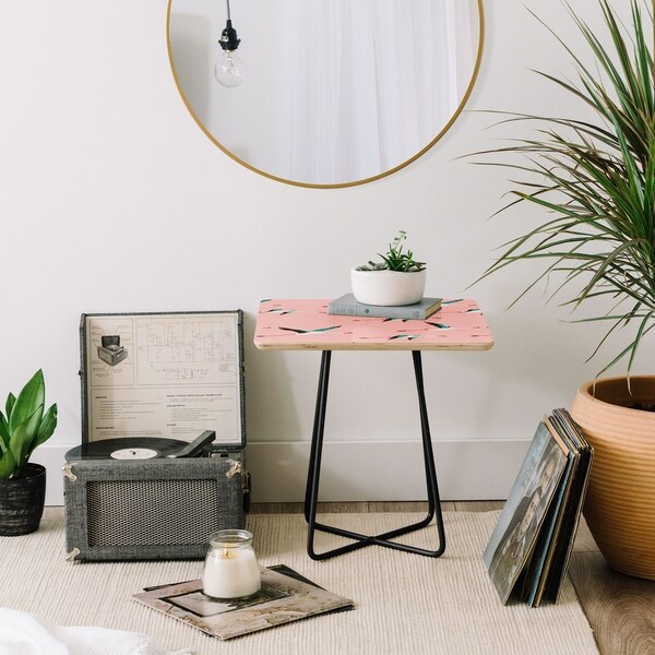 Holli Zollinger Flamingo Pink Round Side Table