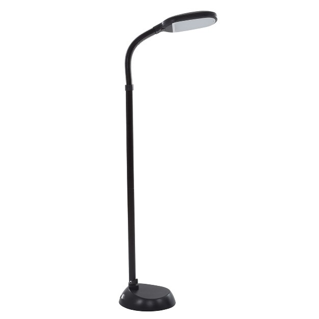 Adjustable Floor Lamp Full Spectrum Natural Sunlight Led Lamp And Bendable Neck Dimmable Light For Living Room And Bedroom By Lavish Home black