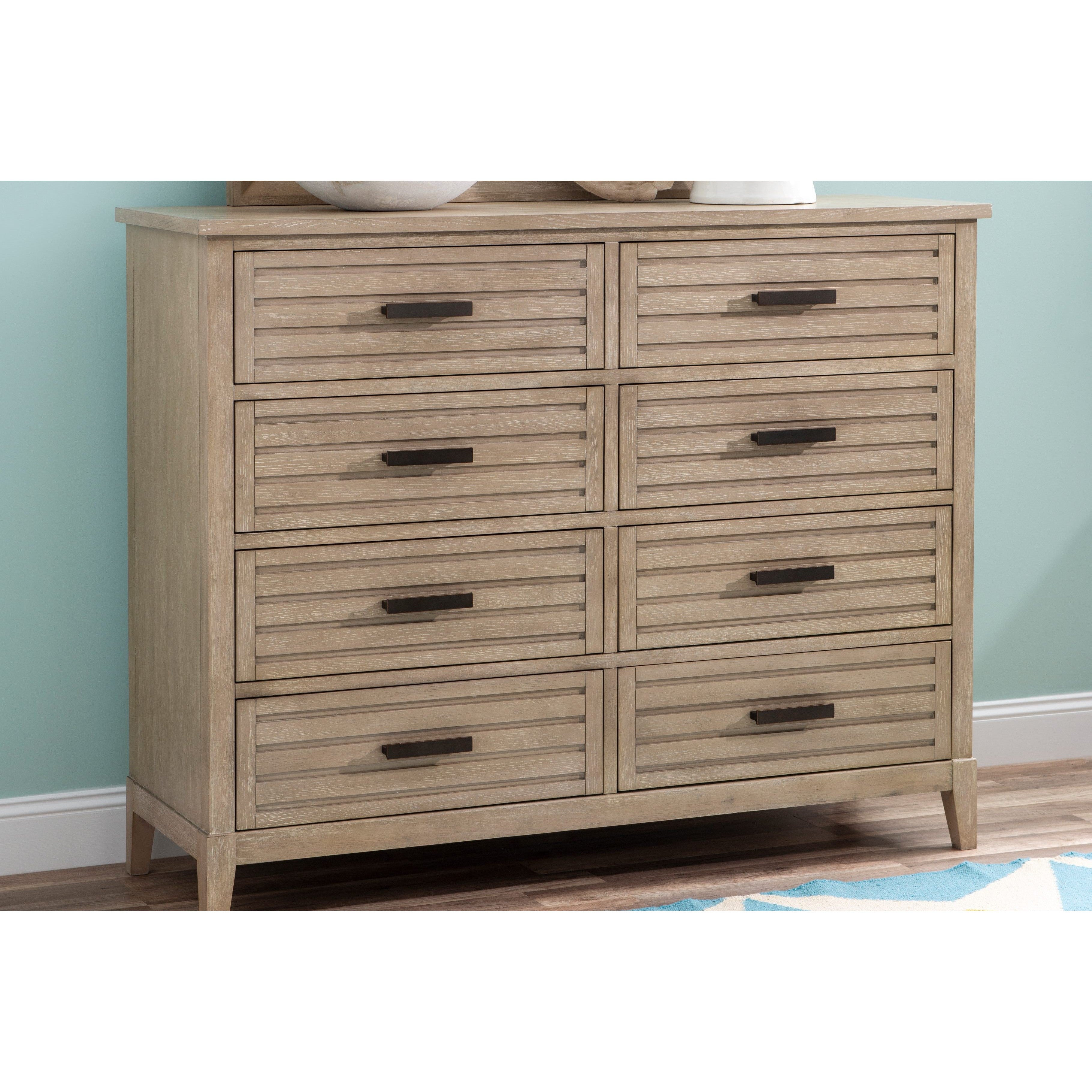 Coastal Sand 8 Drawer 58 Dresser