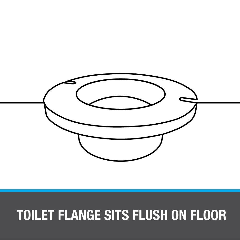 Oatey Fast Set 3 in. Outside Fit 4 in. Inside Fit ABS Open Hub Toilet Flange with Plastic Ring 435022