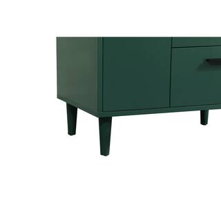 Simply Living 30 in. W x 19 in. D x 34 in. H Bath Vanity in Green with Ivory White Quartz Top SL141090MGN