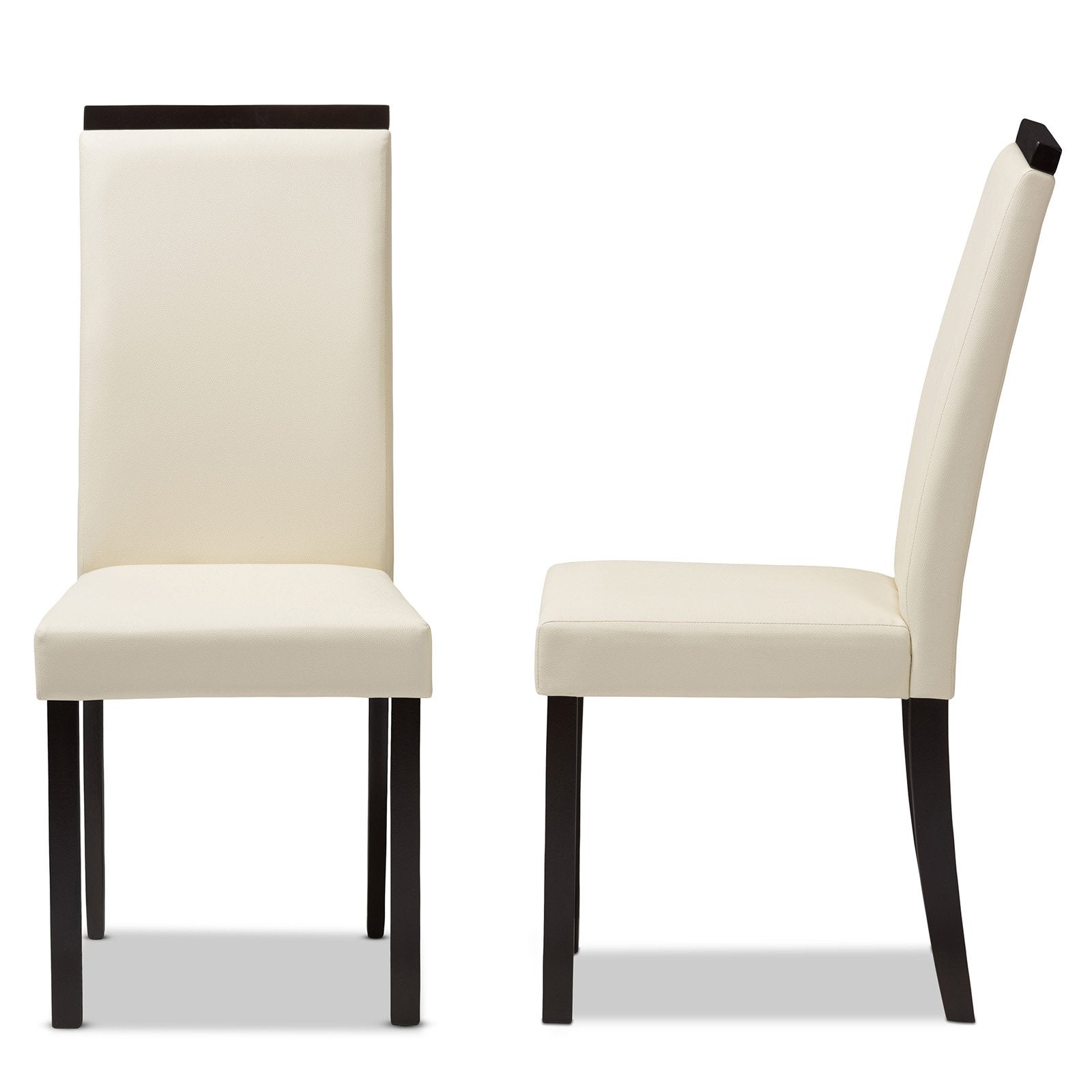 Baxton Studio Daveney Faux Leather Upholstered Dining Side Chair - Set of 2