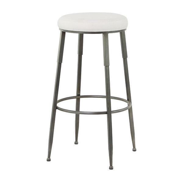 Grey Metal Industrial Counter Stool - 16 x 16 x 30