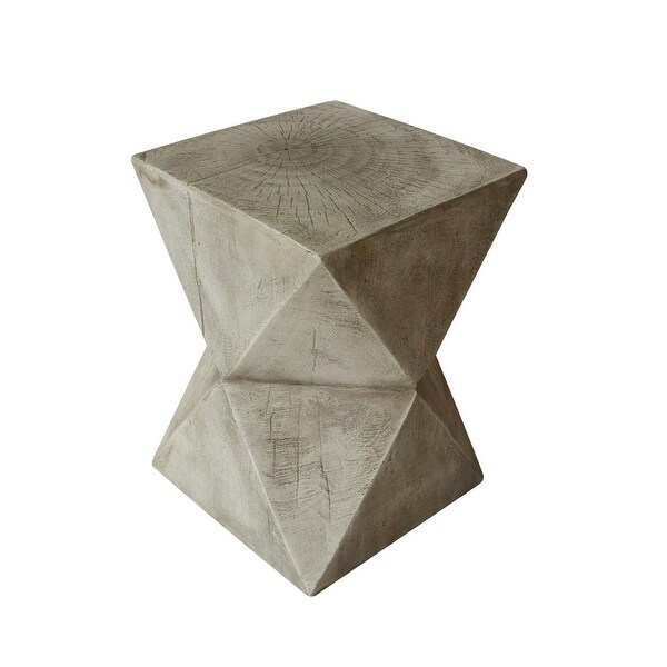 Lux Outdoor Weight Concrete Side Table，Light Gray