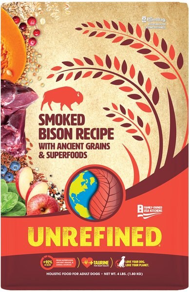 Earthborn Holistic Unrefined Smoked Bison w/Ancient Grains and Superfoods Dog Dry Food