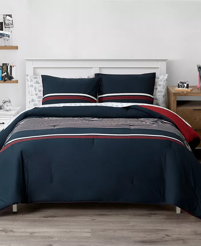 Nautica Mineola Reversible 2-Piece Duvet Cover Set， Twin