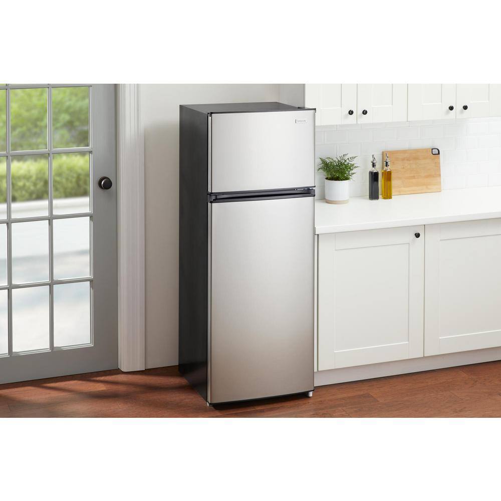 Vissani 7.1 cu. ft. Top Freezer Refrigerator in Stainless Steel Look MDFF7SS