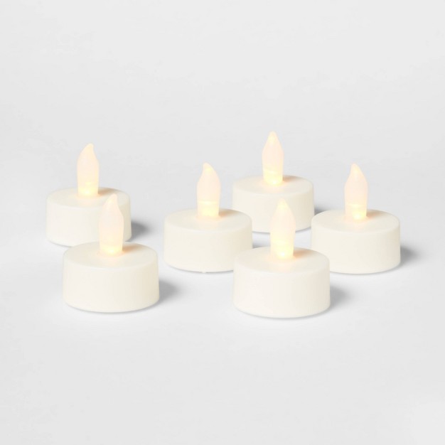 24ct Twist flame Led Tealight Candles cream