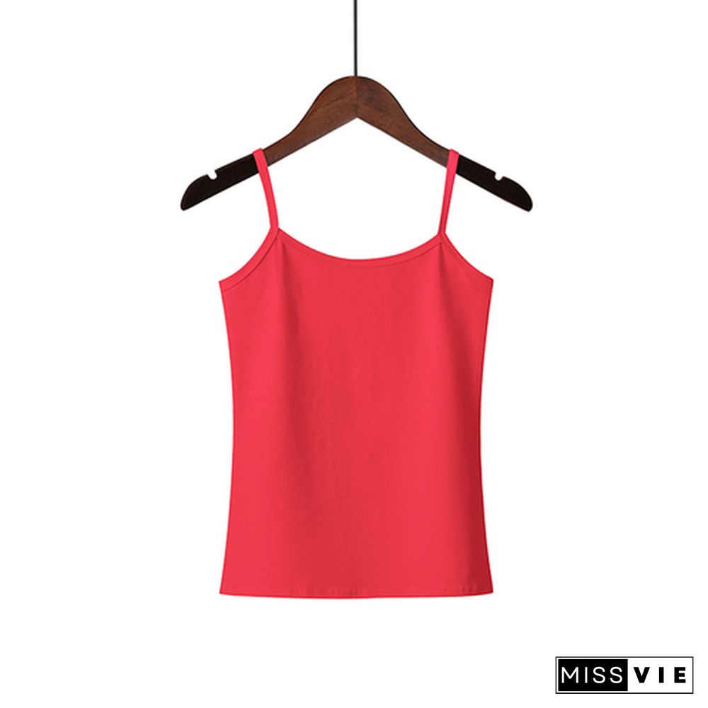 Spring Summer Tank Tops Women Sleeveless Big Size T-Shirt Ladies Vest Singlets Camisole Cotton Ladies Vest 16 Colors 3Xl