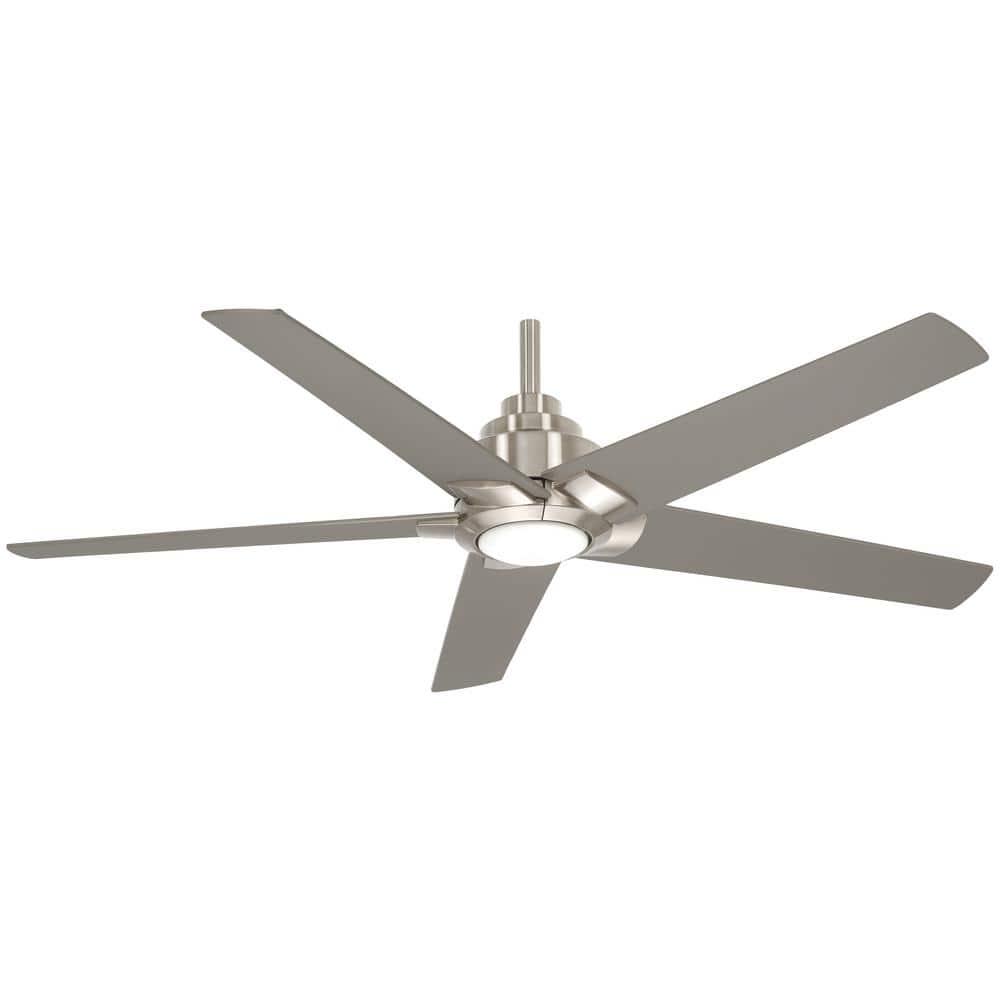 Home Decorators Collection Mickelson 52 in LED Indoor Brushed Nickel Ceiling Fan with Light