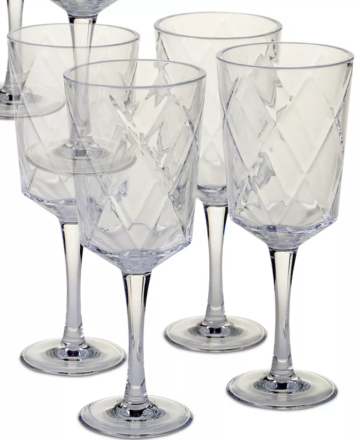 Certified International Clear Diamond Acrylic 8-Pc. All-Purpose Goblet Set