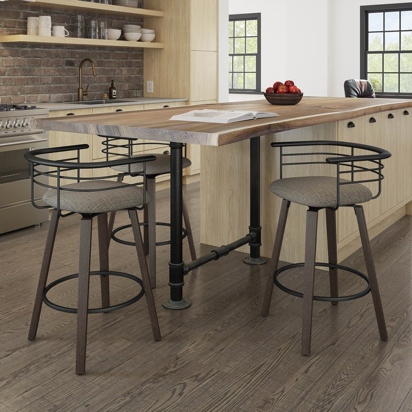 Amisco Colt Swivel Counter and Bar Stool