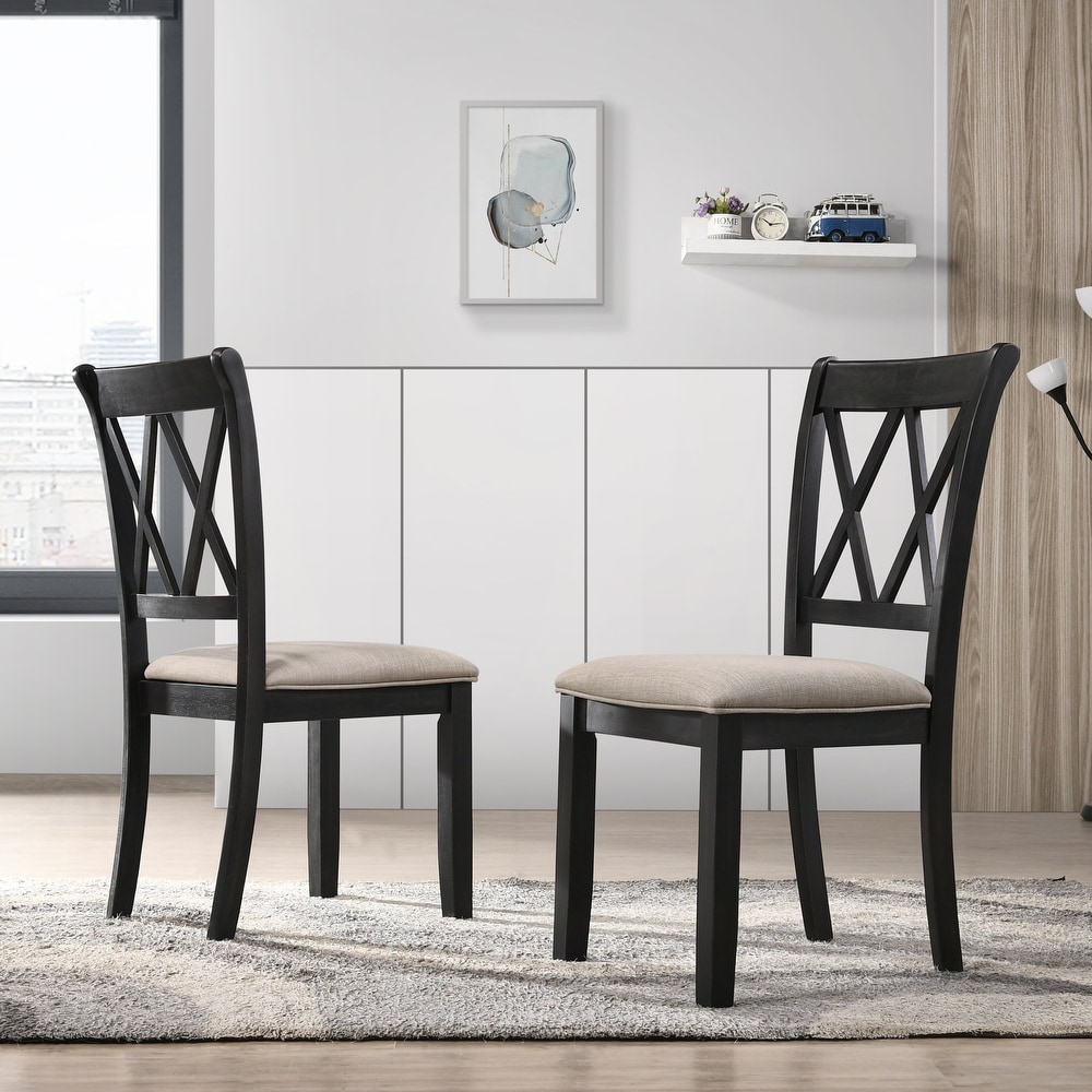 Roundhill Furniture Windvale 5 pc. Cross back Wood Dining Set