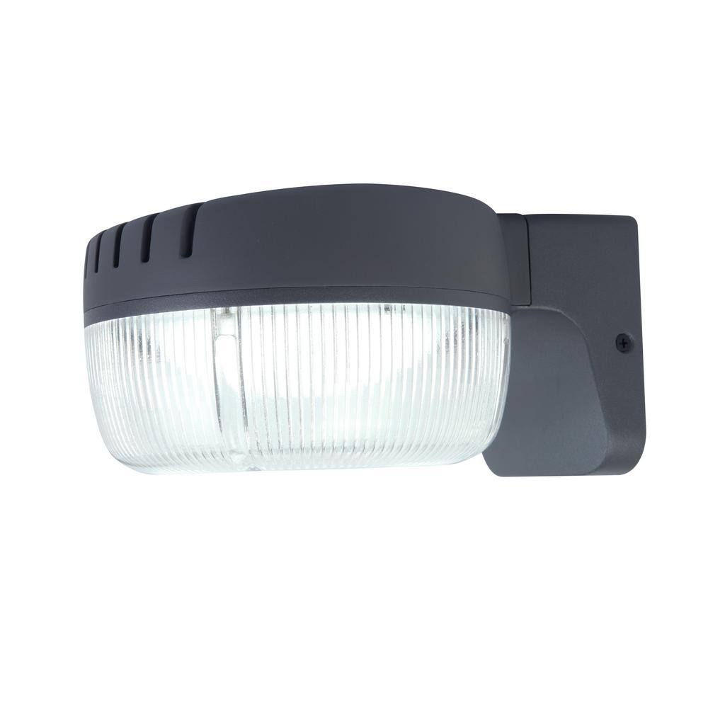 LUTEC Bronze Outdoor Integrated LED Dusk-to-Dawn Flood Light 6301S-PHO