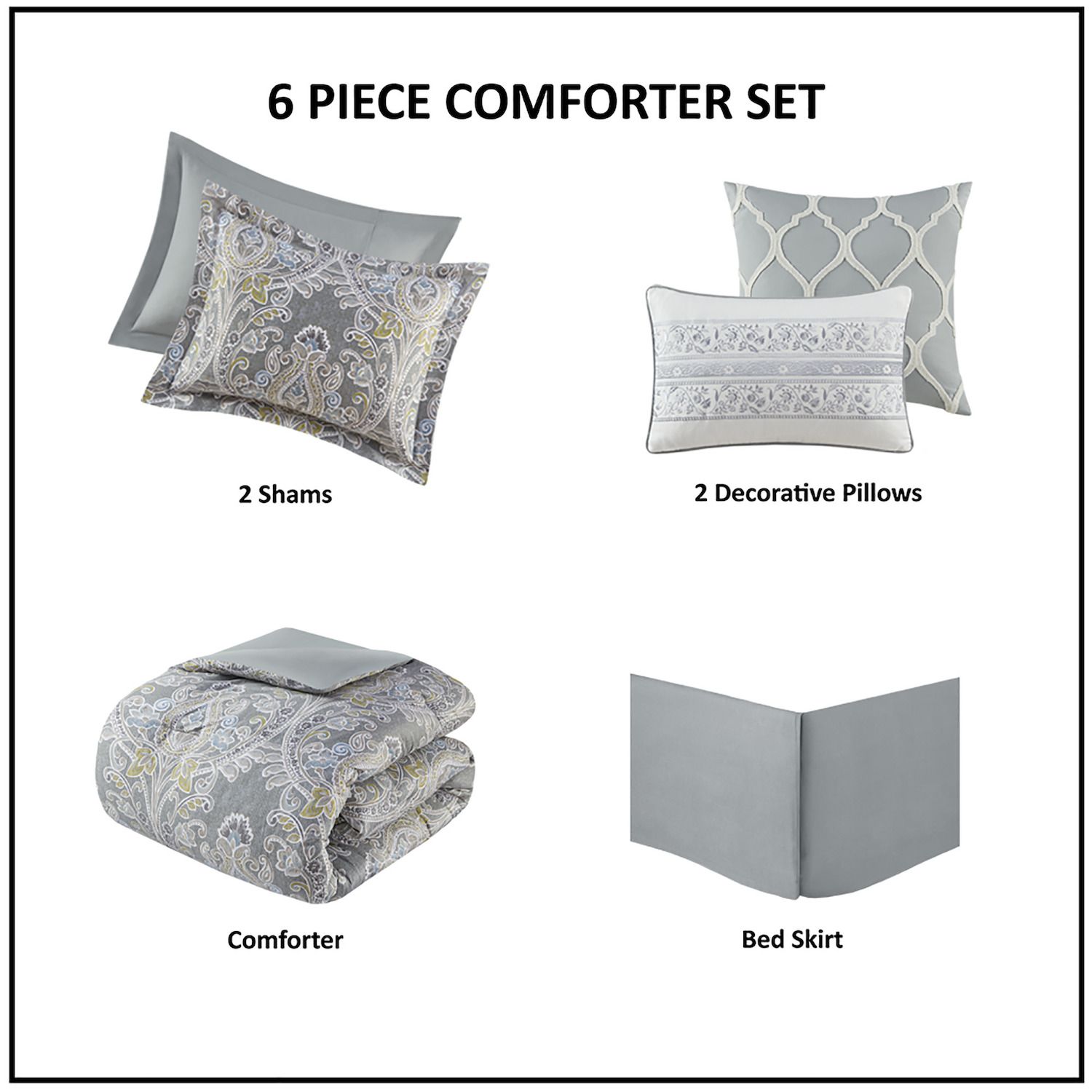 Harbor House Hallie Cotton Comforter Set with Throw Pillows