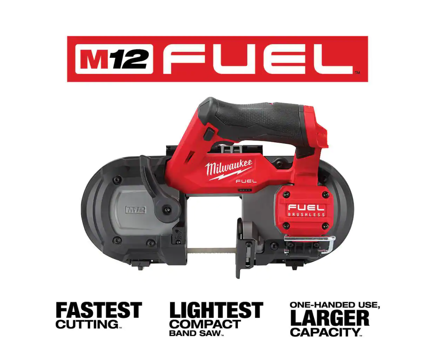 Milwaukee 2529-20-48-39-0631 M12 FUEL 12V Lithium-Ion Cordless Sub-Compact Band Saw with (4) 12/14 TPI Extreme Metal Cutting Band Saw Blades