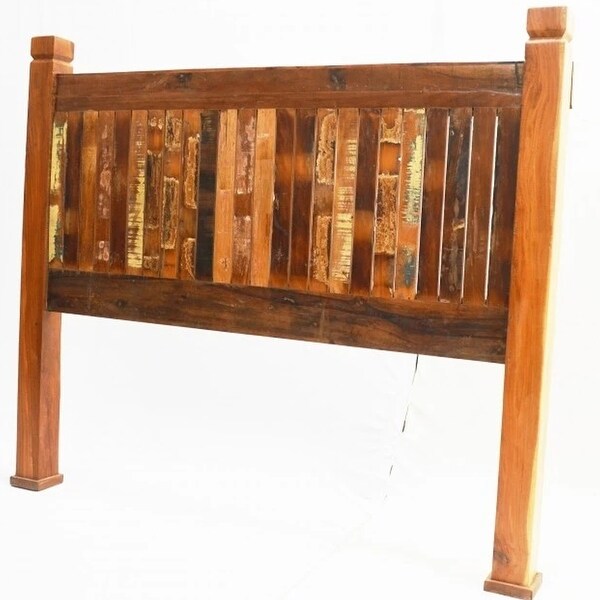 Nirvana Reclaimed Timber Wood King Bed Head headboard - - 35156342