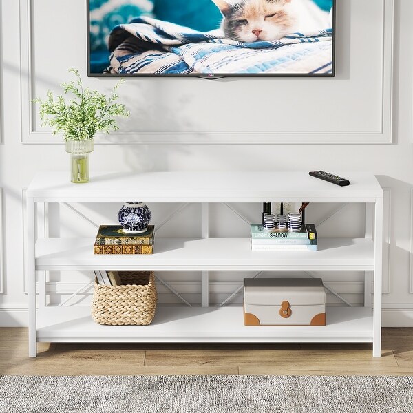 Sofa Console Table， 3 Tiers TV Console Stand， Entryway Table