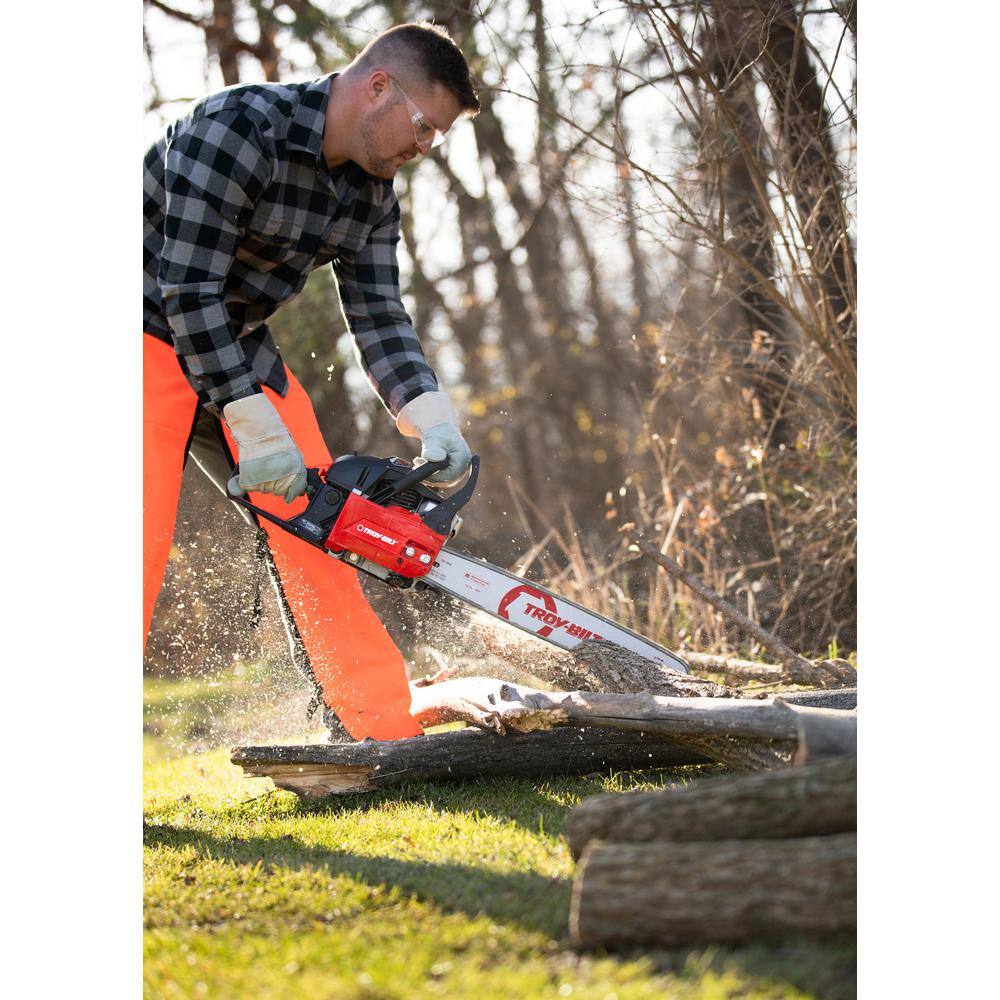 Troy-Bilt 18 in. 42 cc 2-Cycle Lightweight Gas Chainsaw with Automatic Chain Oiler TB4218