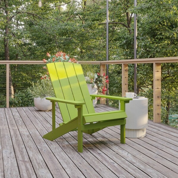 Allweather Poly Resin Wood Outdoor Adirondack Chair (Set of 4)