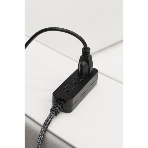 Cordinate 2 x27 3 Outlet Grounded Extension Cord Dark Gray