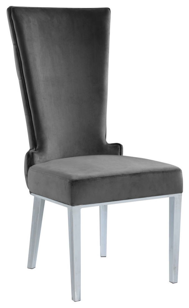 Serafina Velvet Dining Chair  Set of 2   Contemporary   Dining Chairs   by Meridian Furniture  Houzz