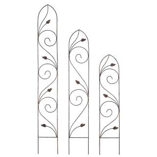 Arcadia Garden Products Autumn Leaf 72 in. x 10 in. Metal Trellis TR06