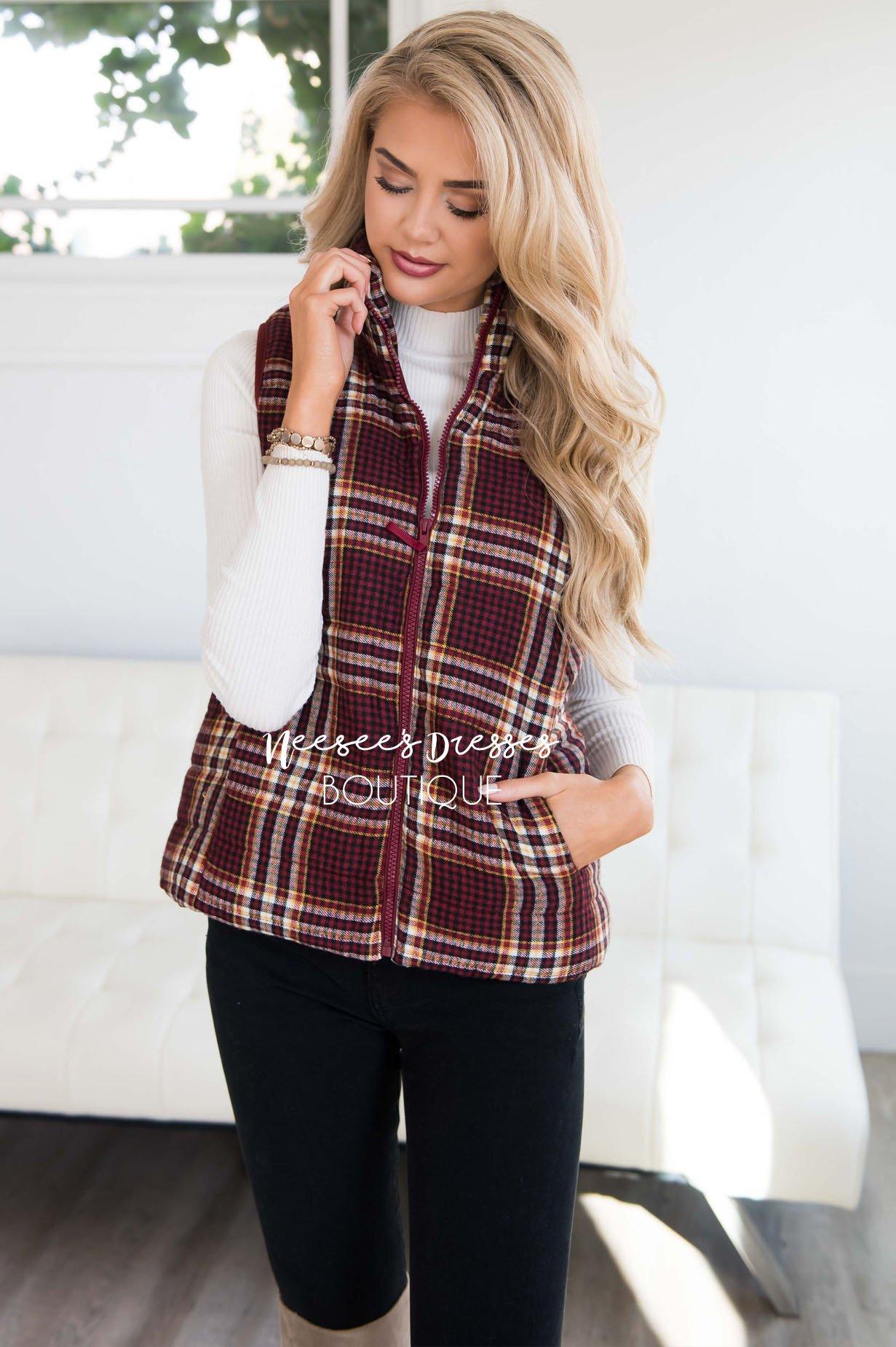 Winter Wishes Plaid Vest