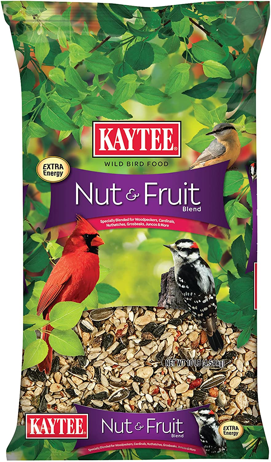 Kaytee Wild Bird Food Nut and Fruit Blend， 10 Pounds