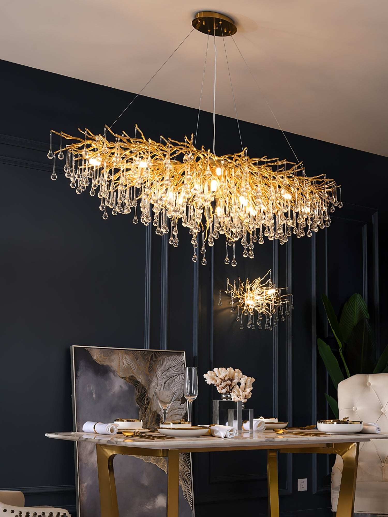 Teardrop Crystal Chandelier